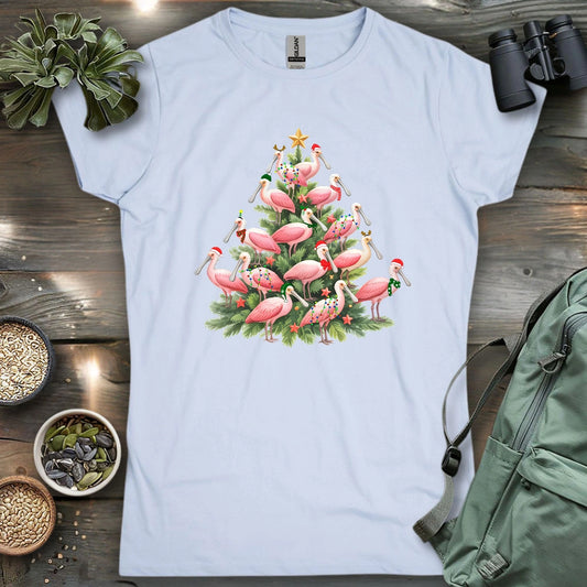 Spoonbill Christmas Tree Women's T-shirt