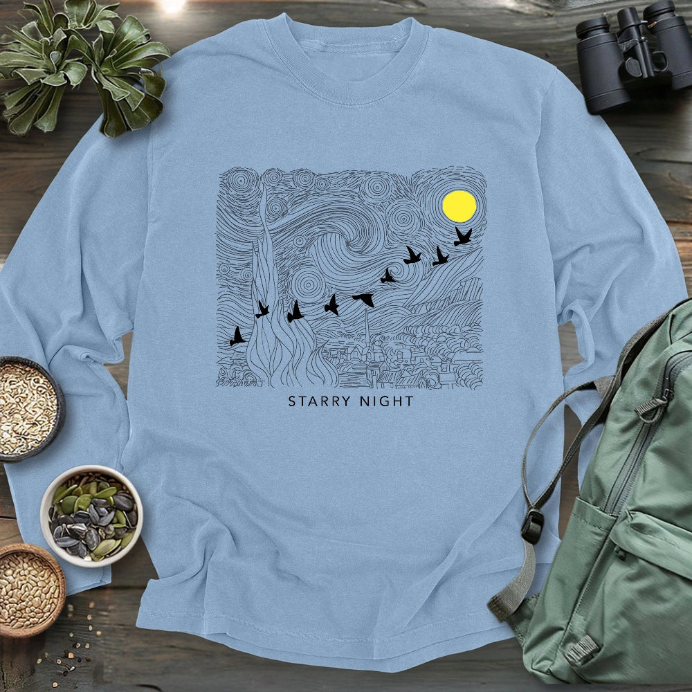 Starry Night Migration Long Sleeve T-shirt