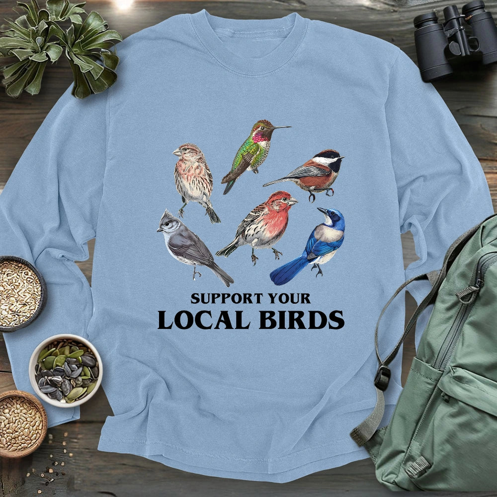 Support California Backyard Birds Long Sleeve T-shirt