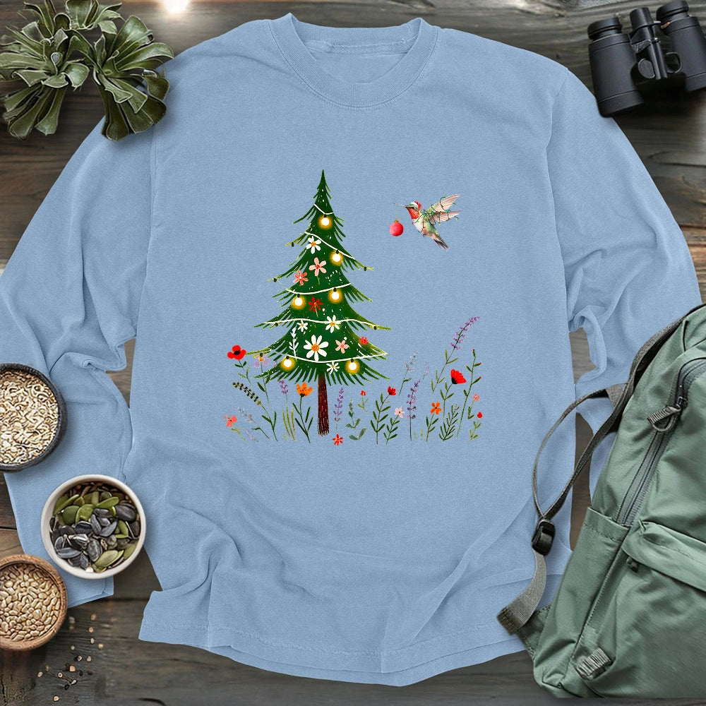 The Decorating Hummingbird Long Sleeve T-shirt