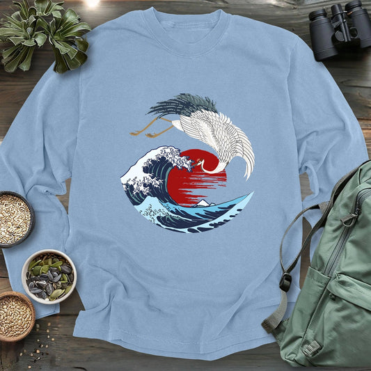 The Japanese Crane Long Sleeve T-shirt