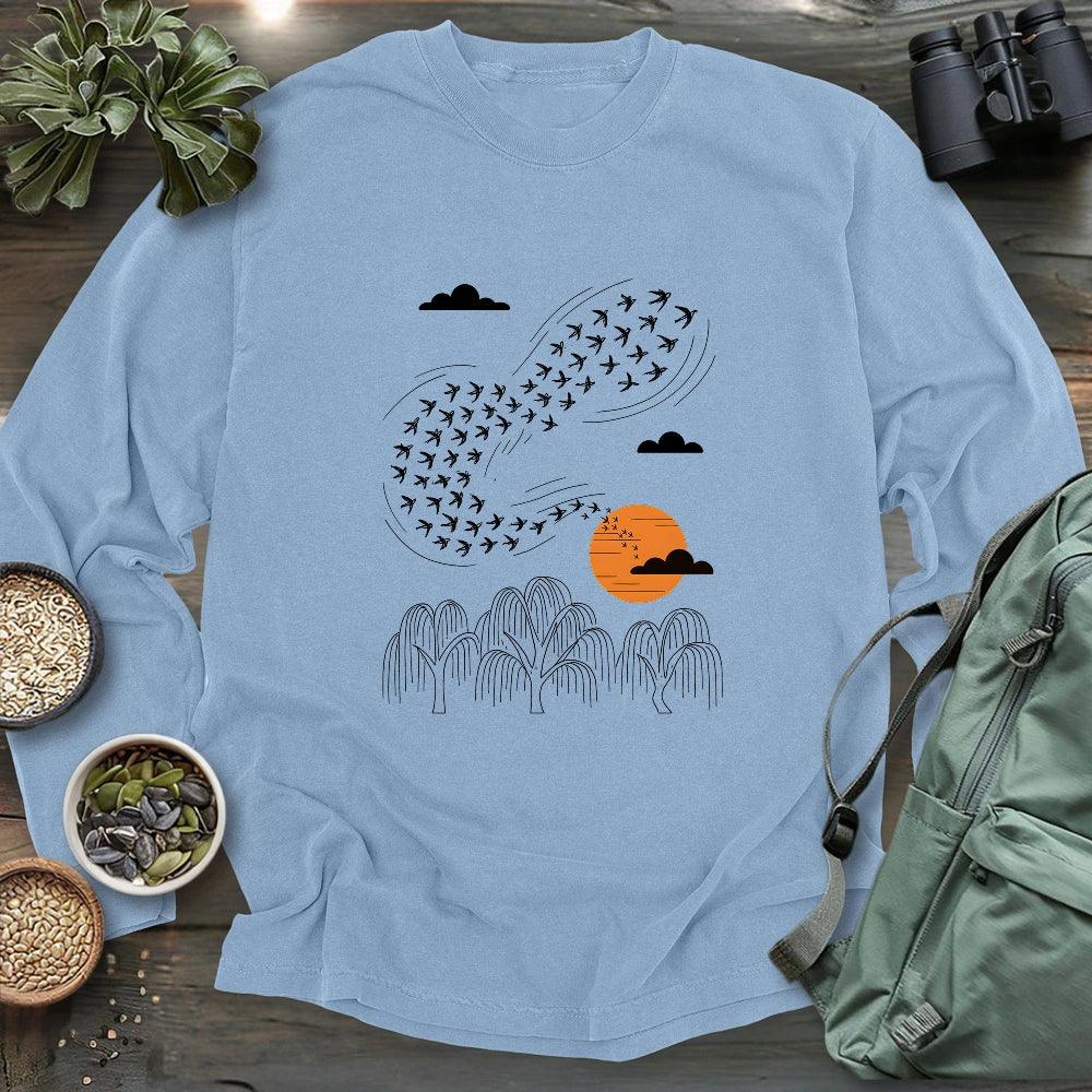 The Migrant Flock Long Sleeve T-shirt