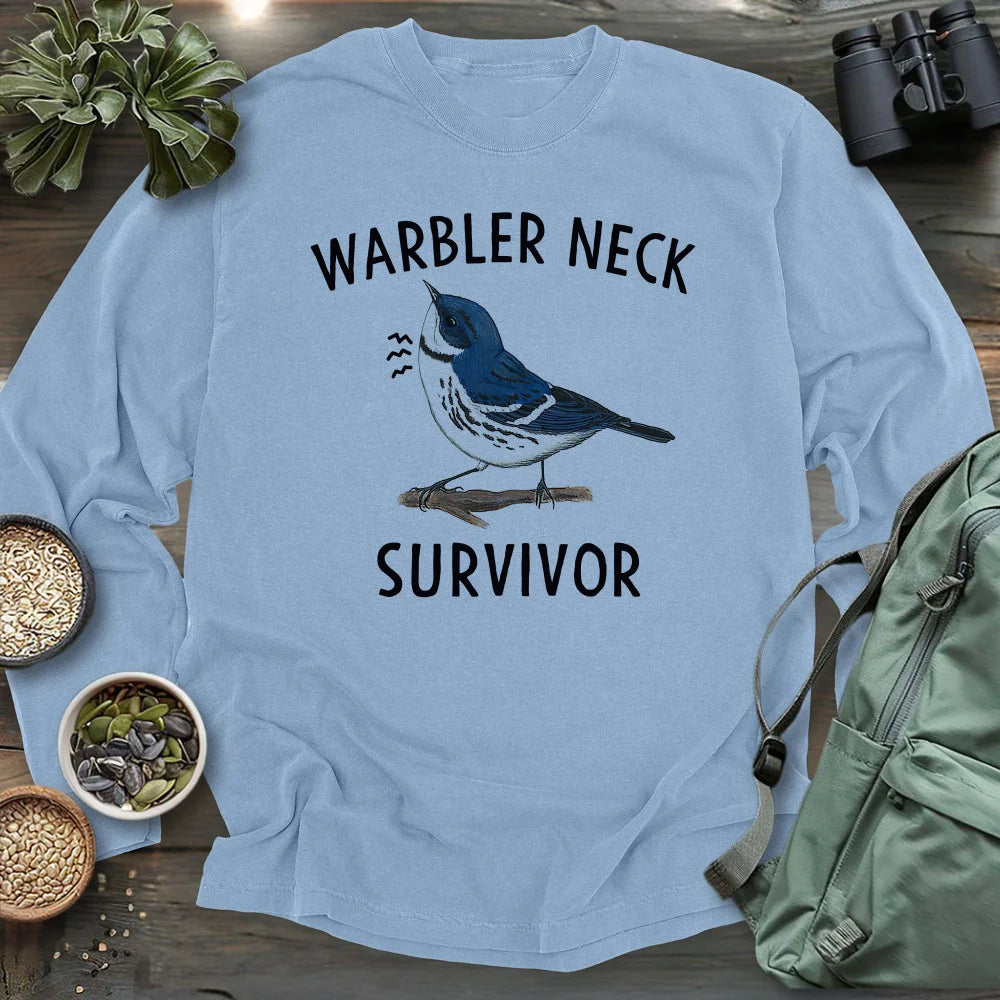 Warbler Neck Survivor Long Sleeve T-shirt