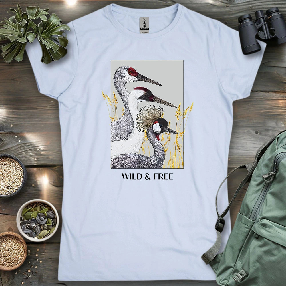 Wild Cranes Must Be Protected Women's T-shirt
