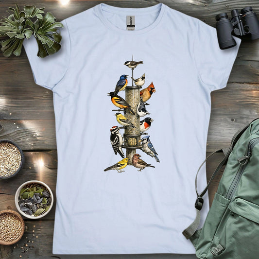 Wonderful Morning At Bird Feeder Women's T-shirt
