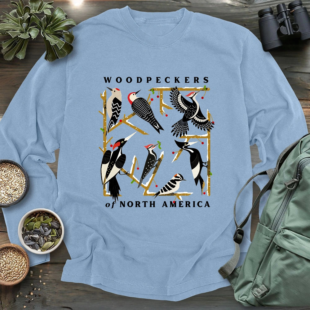Woodpeckers of North America Long Sleeve T-shirt