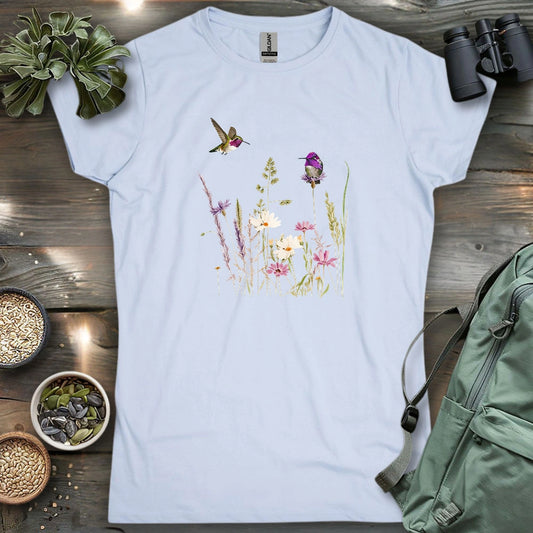 Hummingbirds And Wildflowers Women's T-shirt