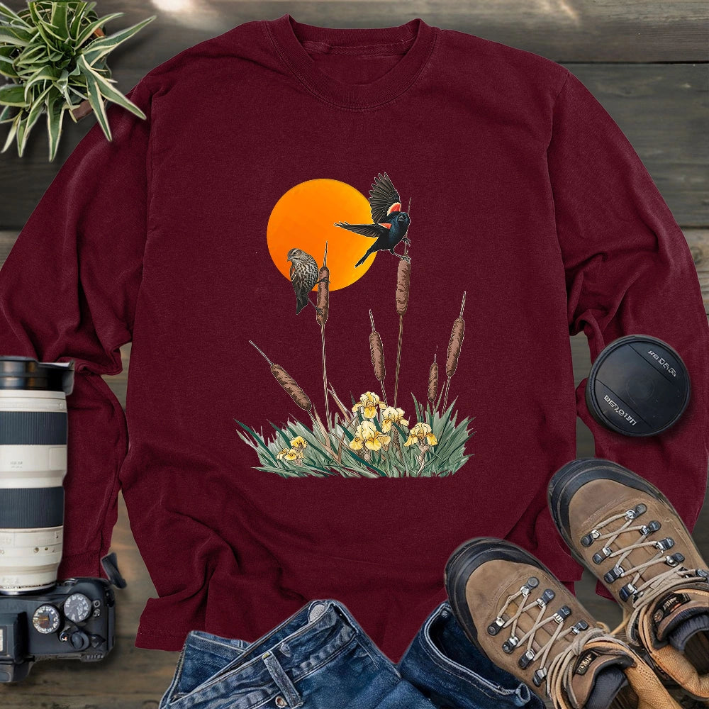 A Couple Of Red-winged Blackbird Long Sleeve T-shirt