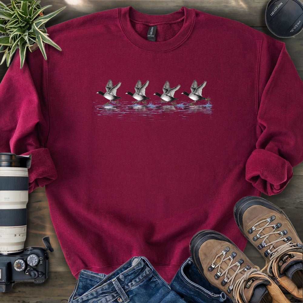 American Coot Running On Water Sweatshirt