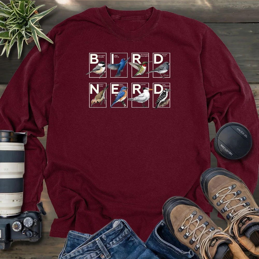 Bird Nerd Shirt Long Sleeve T-shirt