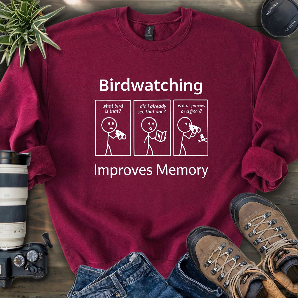 Birdwatching Improve Memory Sweatshirt