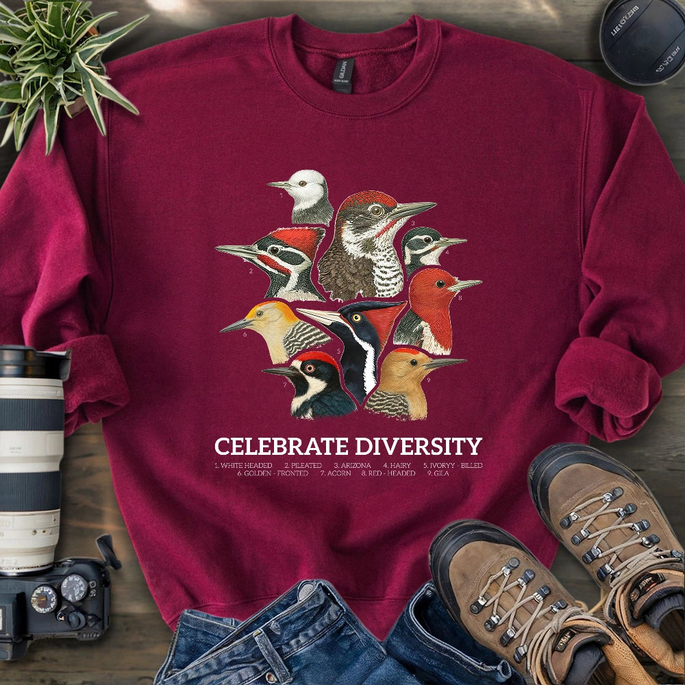 Celebrate Diversity Of Woodpeckers Sweatshirt