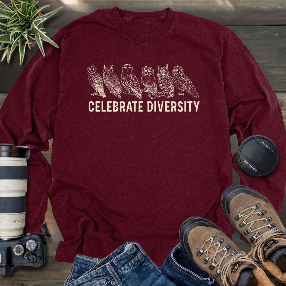 Celebrate Owl Diversity Long Sleeve T-shirt