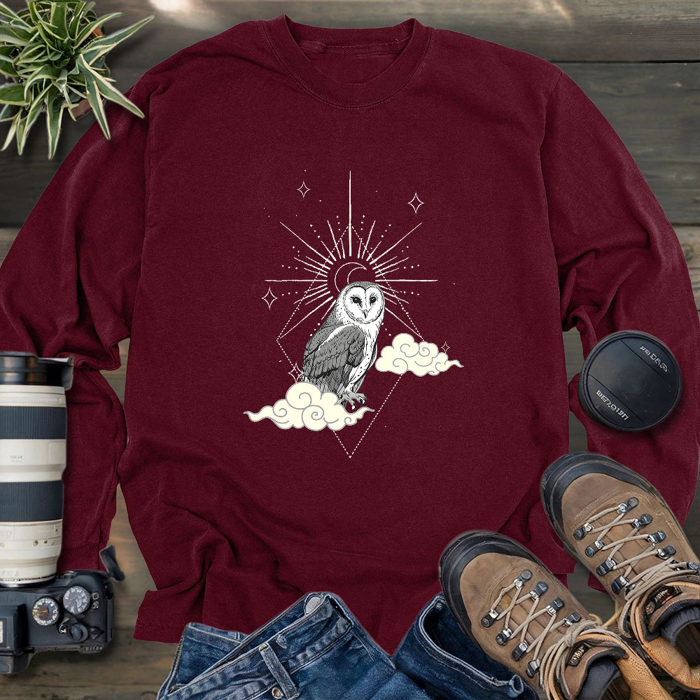 Celestial Barn Owl Long Sleeve T-shirt