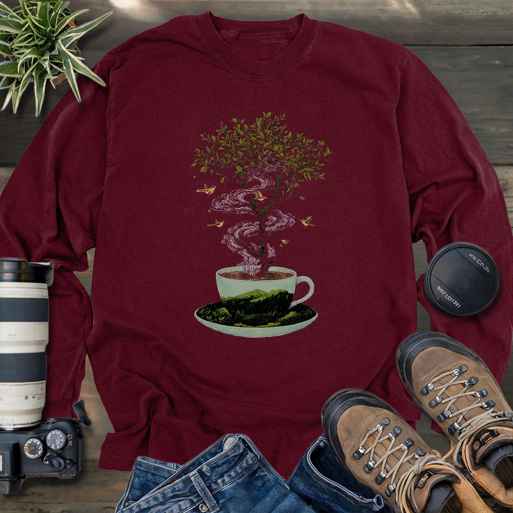 Coffee Tree Attract Birds Long Sleeve T-shirt