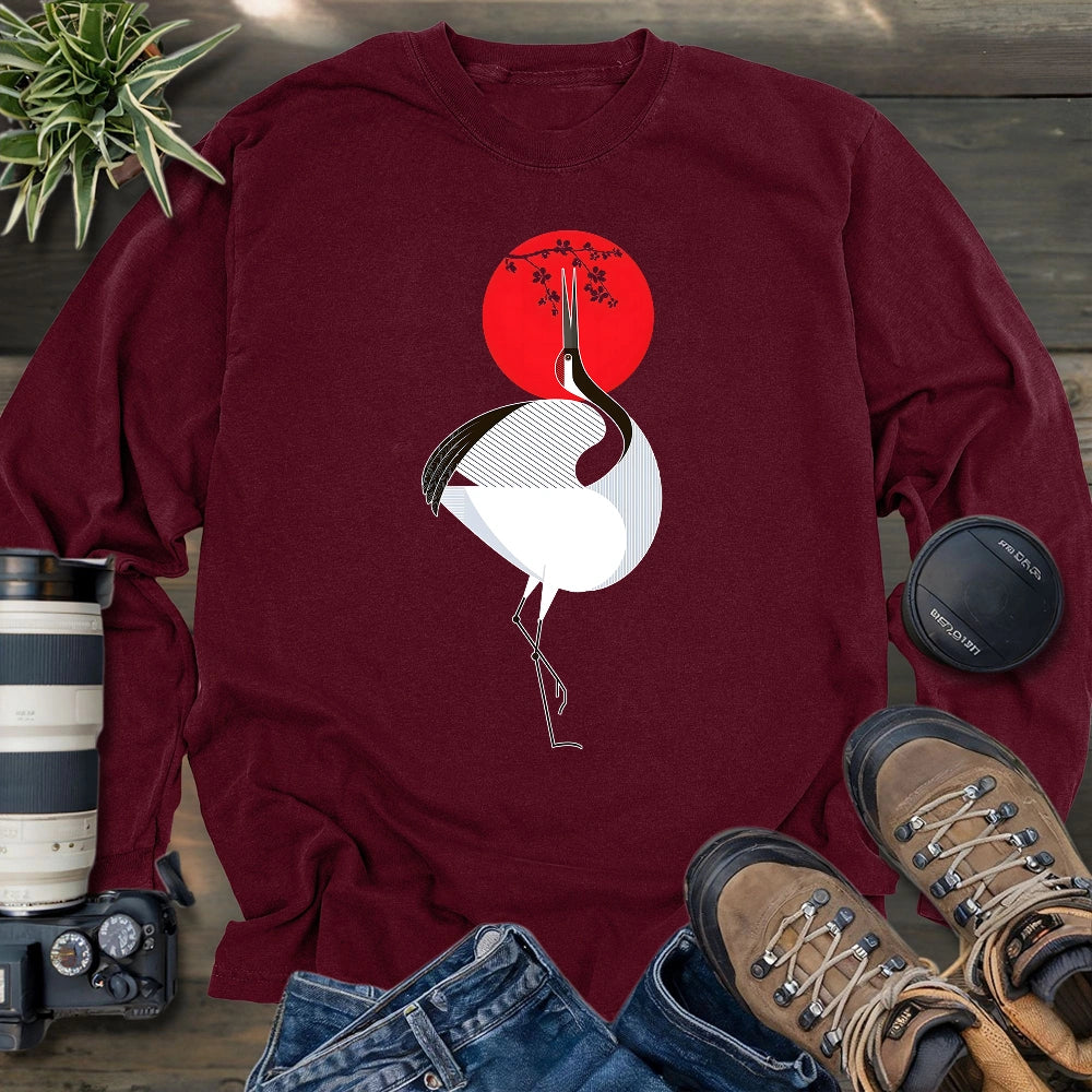 Common Crane Geometric Long Sleeve T-shirt