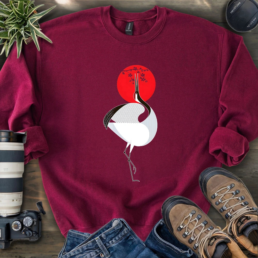 Common Crane Geometric Sweatshirt