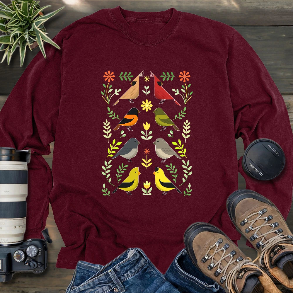 Couples of Backyard Birds Long Sleeve T-shirt