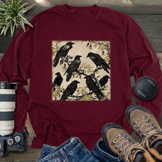 Crow's Secret Garden Long Sleeve T-shirt