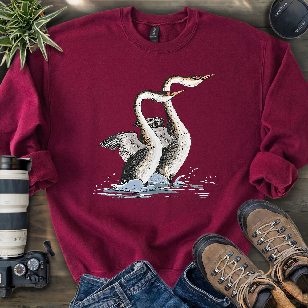 Dancing Grebes Sweatshirt