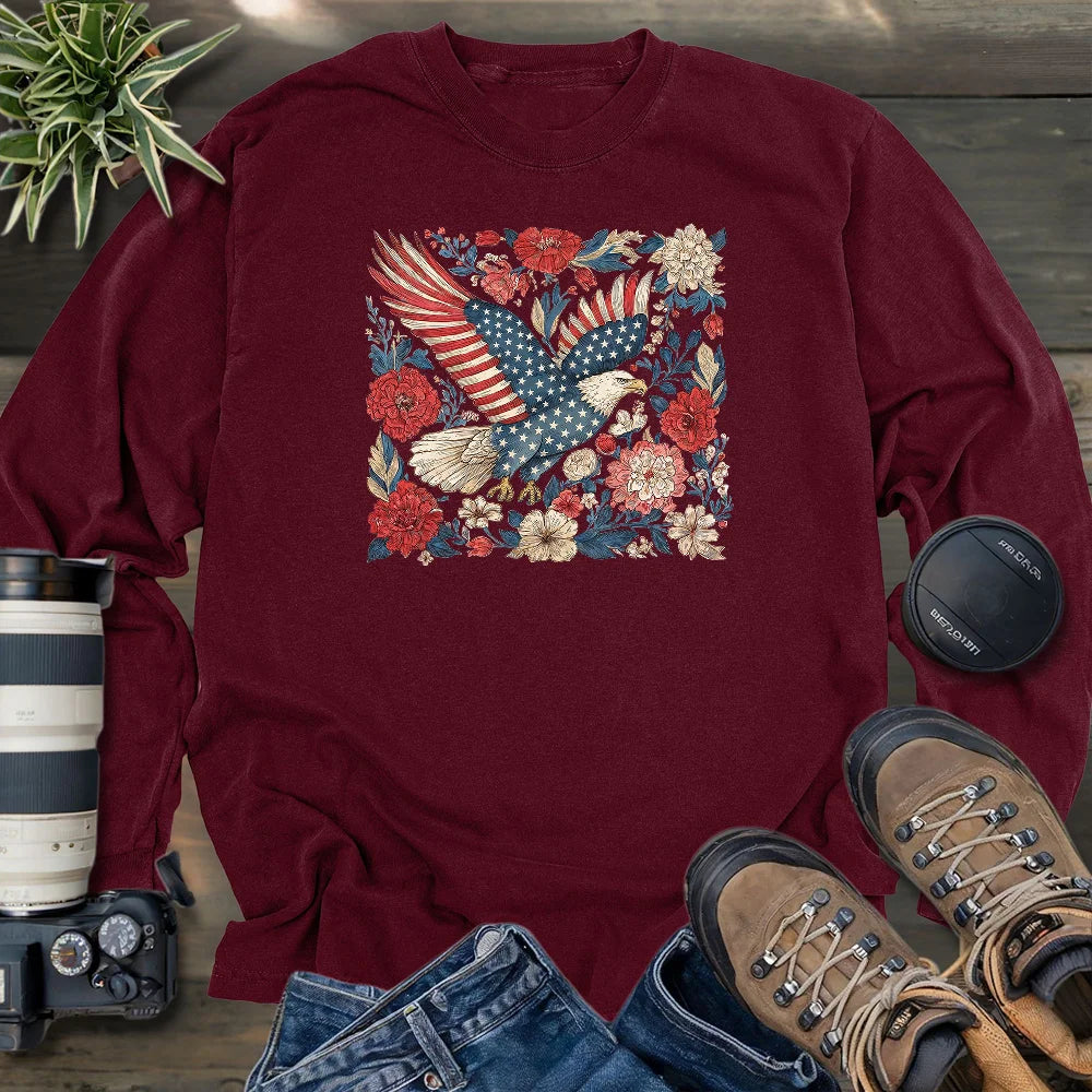 Eagle Of 4th Of July Long Sleeve T-shirt