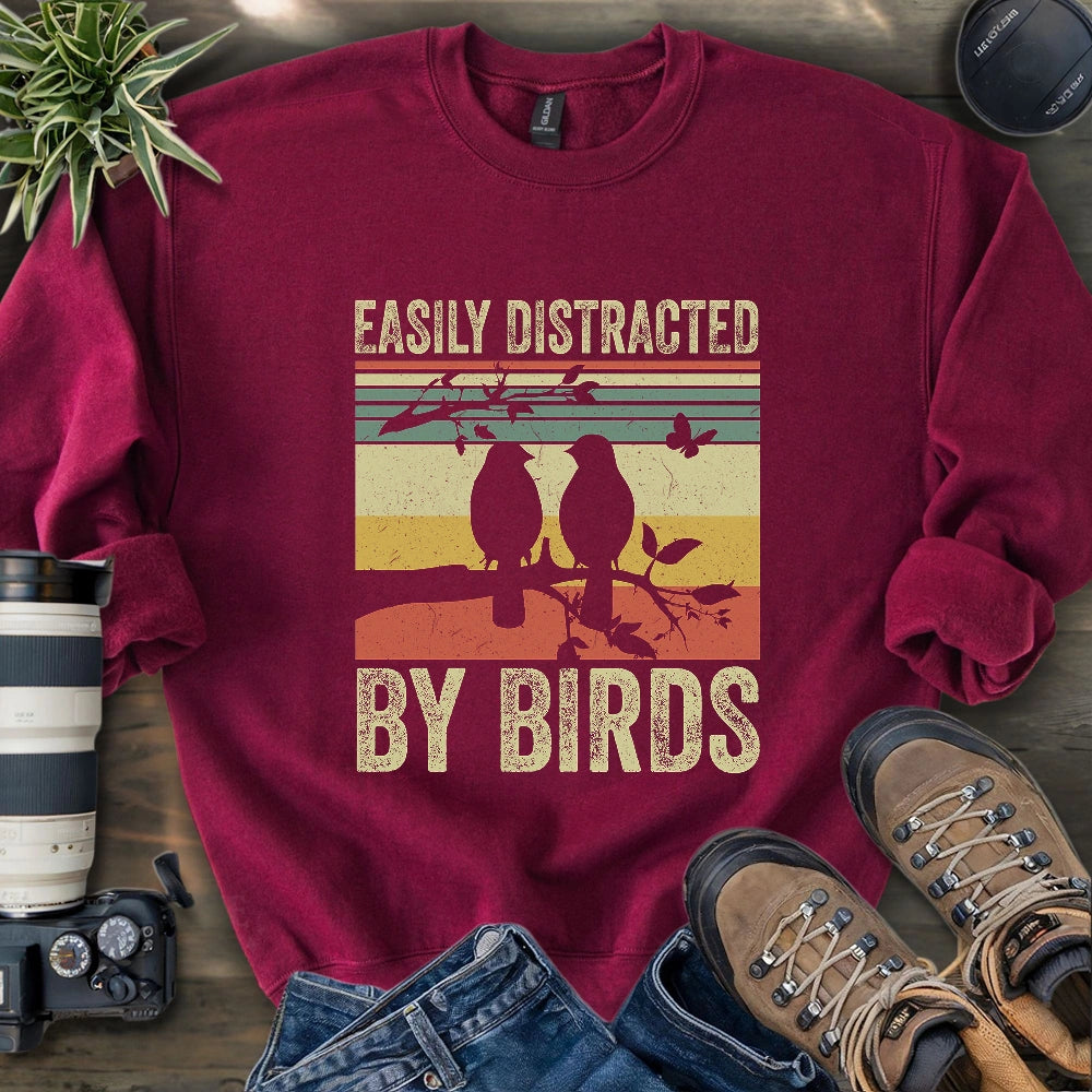 Easily Distracted By Bird Sweatshirt