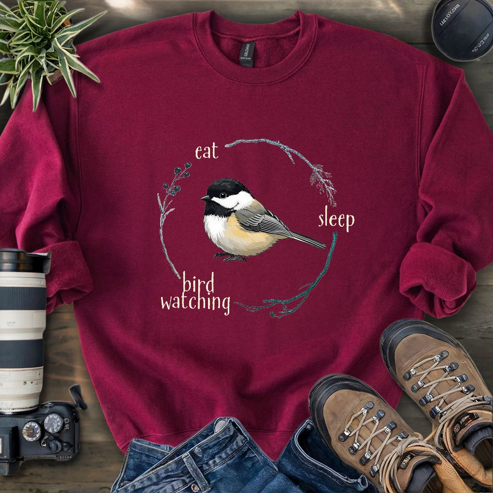 Eat, Sleep, Birdwatching, Repeat Sweatshirt