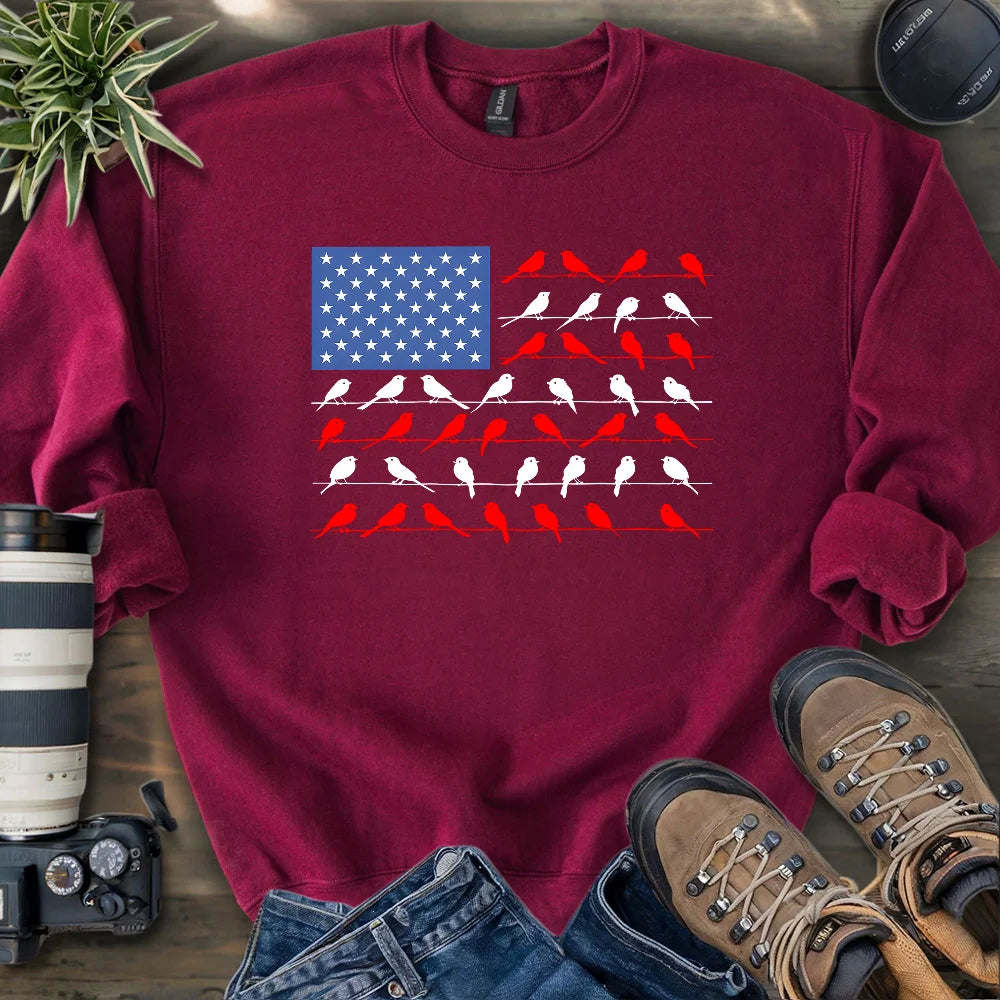 Feathered Flag Sweatshirt