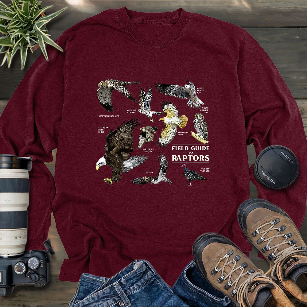 Field Guide To Raptors Long Sleeve T-shirt