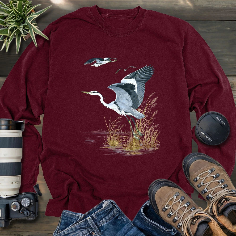 Grace of the Heron Long Sleeve T-shirt