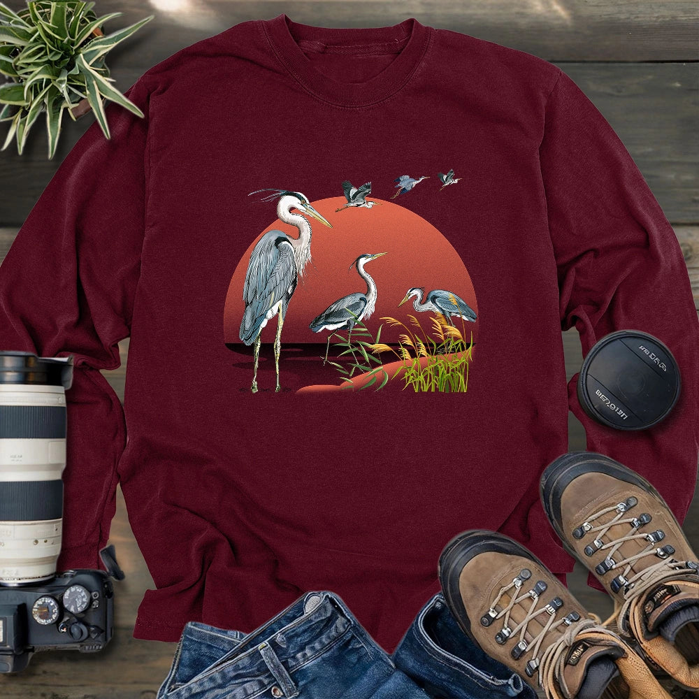 Heron Migration Long Sleeve T-shirt