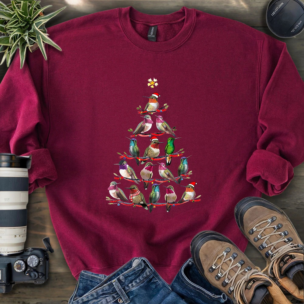 Hummingbird Christmas Tree Sweatshirt