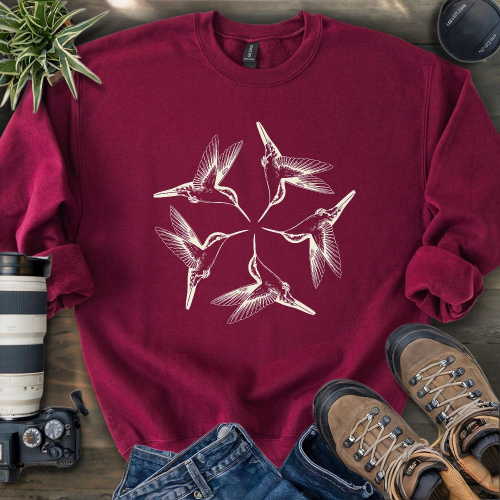 Hummingbird Flower Sweatshirt
