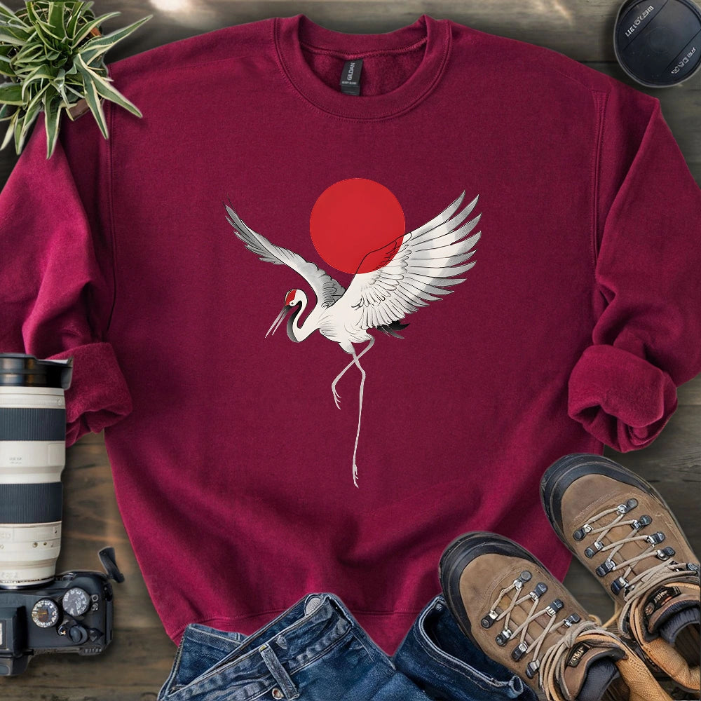Japan Sun Crane Sweatshirt