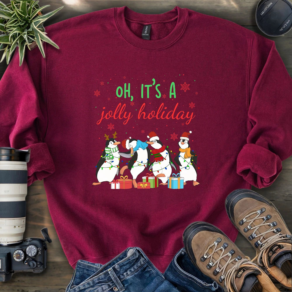 Jolly Holiday Penguins Sweatshirt