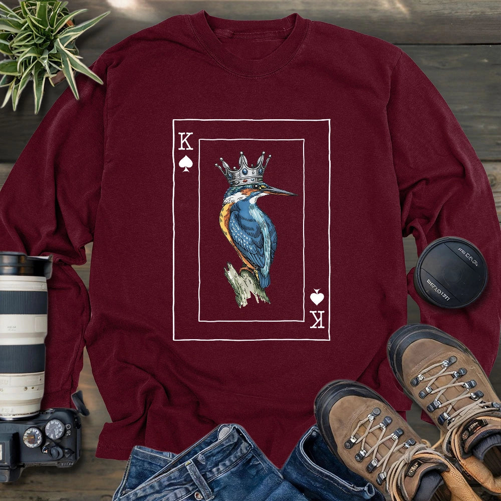 Kingfisher of Spades Long Sleeve T-shirt