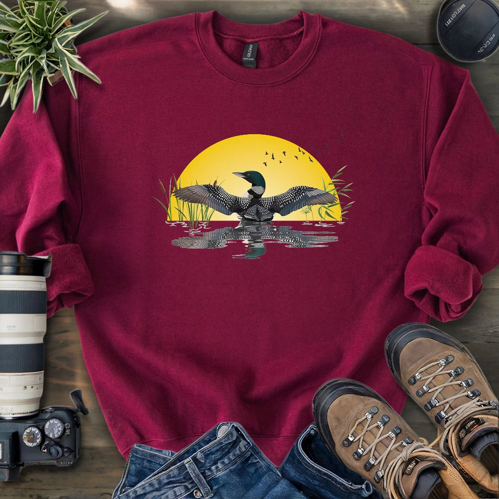 Loon Dance At Dawn Sweatshirt