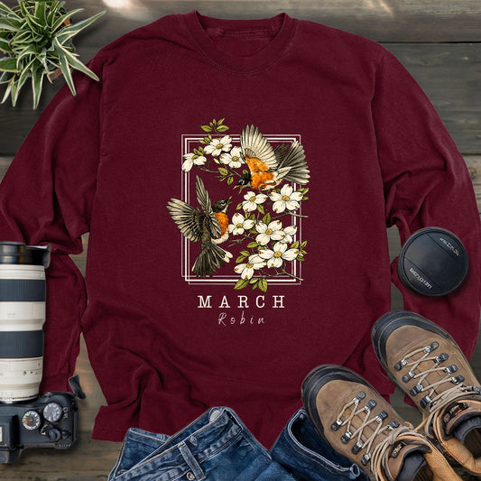 March Robin Long Sleeve T-shirt