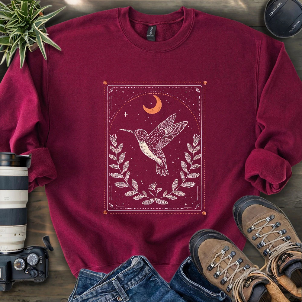 Moon Card Hummingbird Sweatshirt