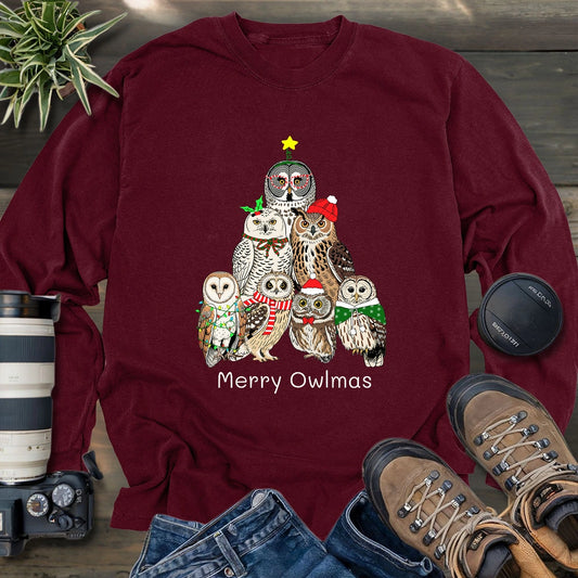 Owl Family Christmas Long Sleeve T-shirt
