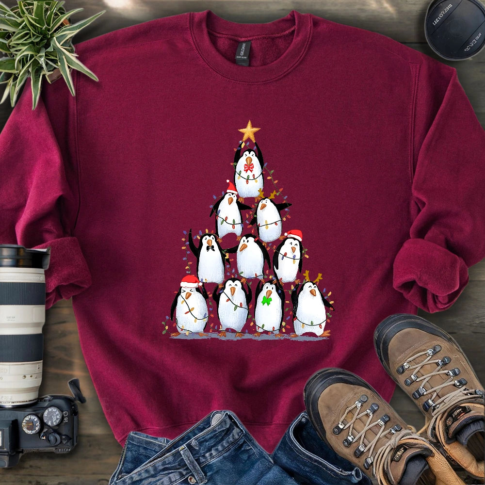 Penguin Christmas Tree Sweatshirt