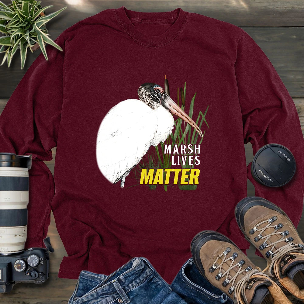 Protect Wood Stork Long Sleeve T-shirt