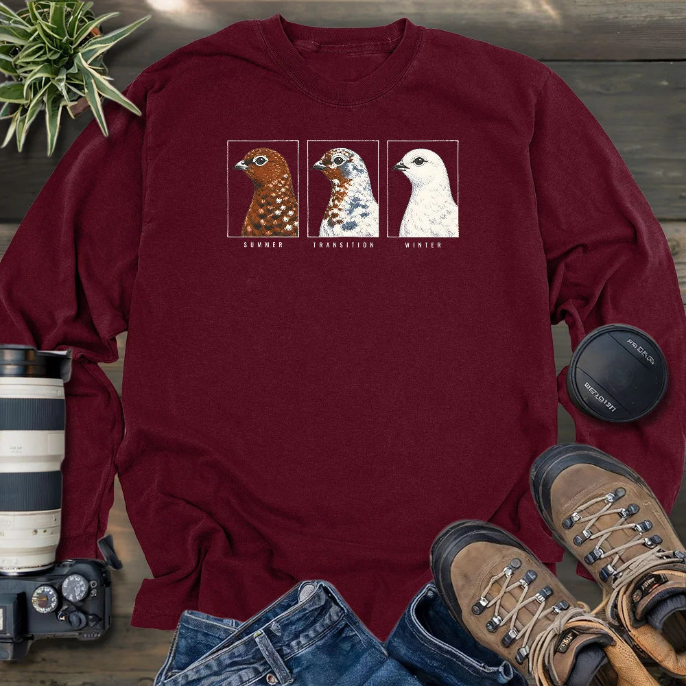 Ptarmigan Through the Seasons Long Sleeve T-shirt
