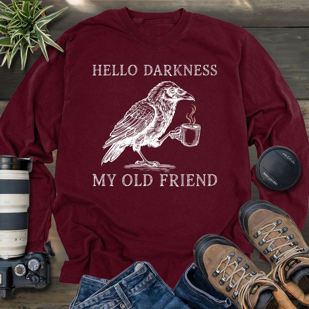 Raven Hello Darkness Birds Long Sleeve T-shirt