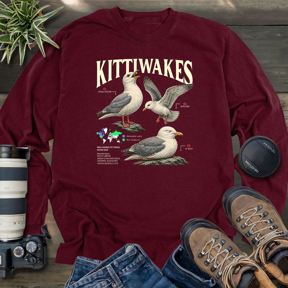 Red-legged Kittiwake Profile Long Sleeve T-shirt