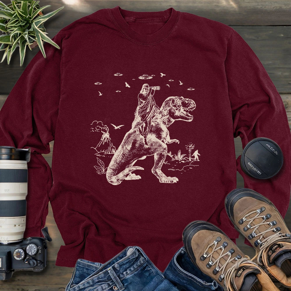 Riding Gators, Spotting Birds Long Sleeve T-shirt