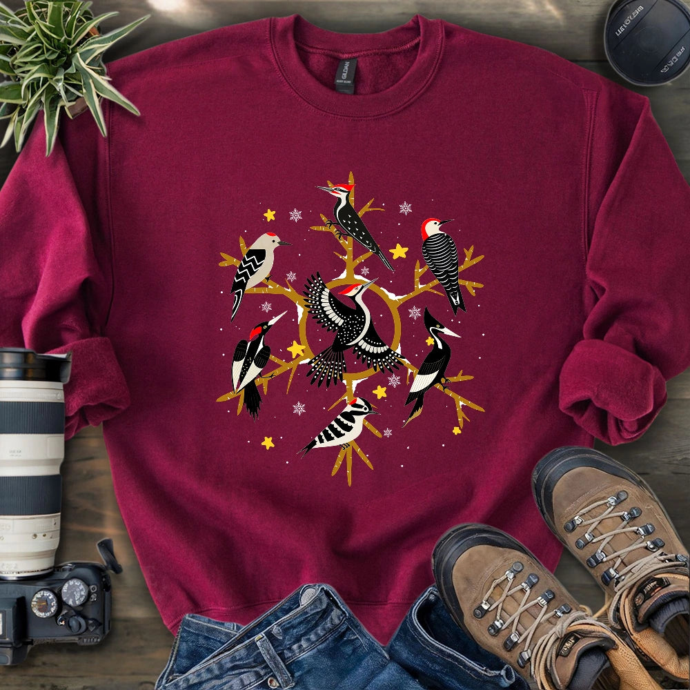 Snowflake of Woodpeckers Sweatshirt