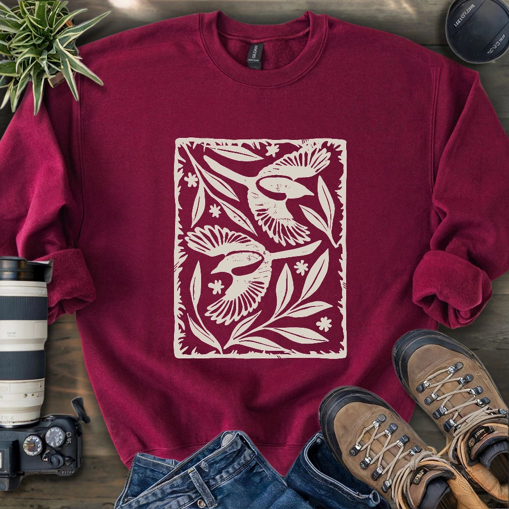 Sparrow Among Petals Sweatshirt