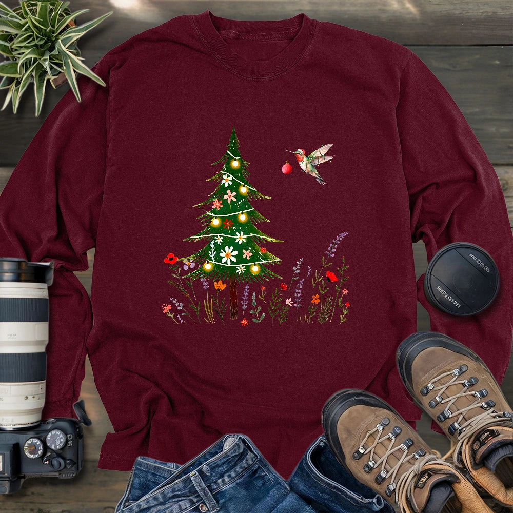 The Decorating Hummingbird Long Sleeve T-shirt