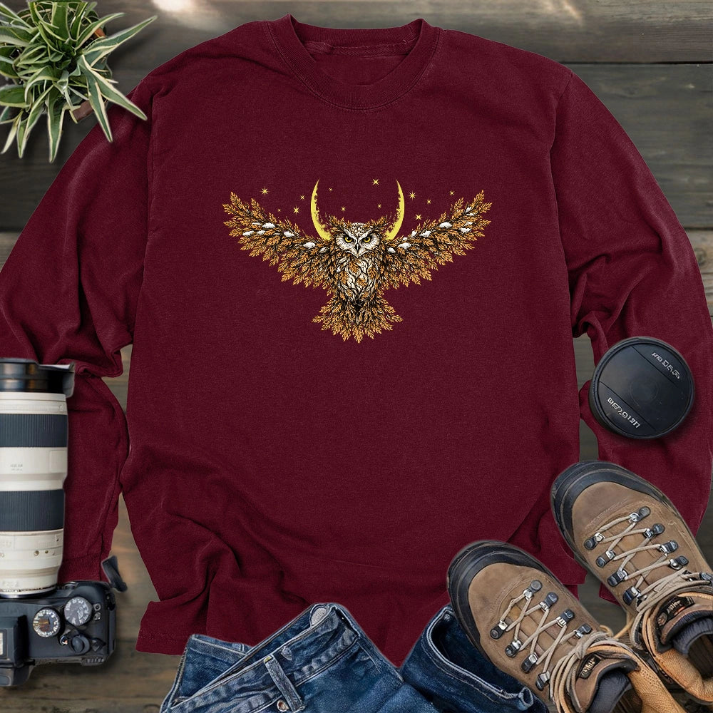 The Leafborne Owl Long Sleeve T-shirt